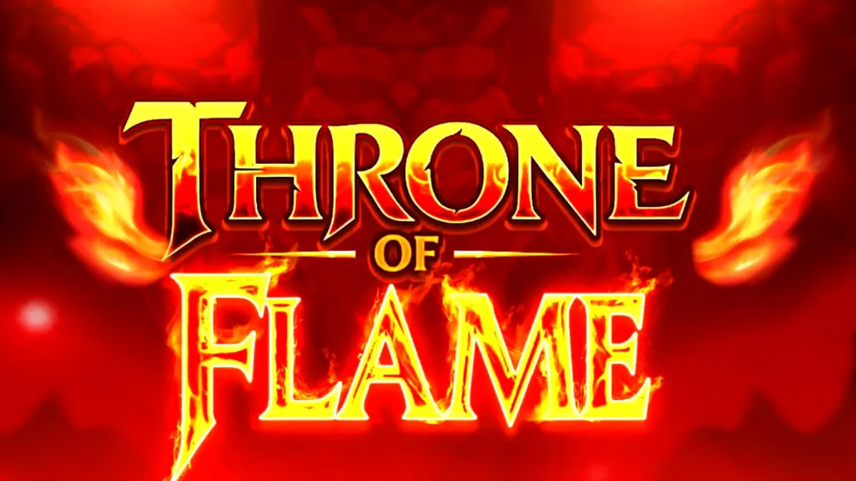 Visual naga api dan harta karun dalam slot Throne of Flame
